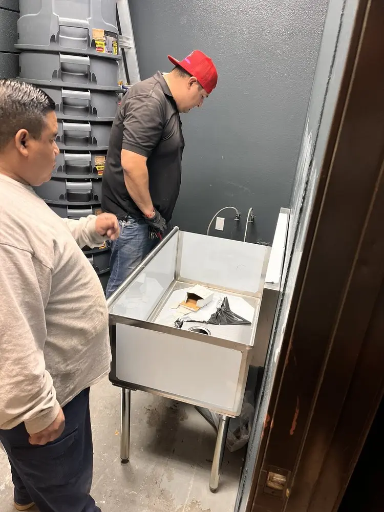 Commercial plumbing and sink installation in Preakness
